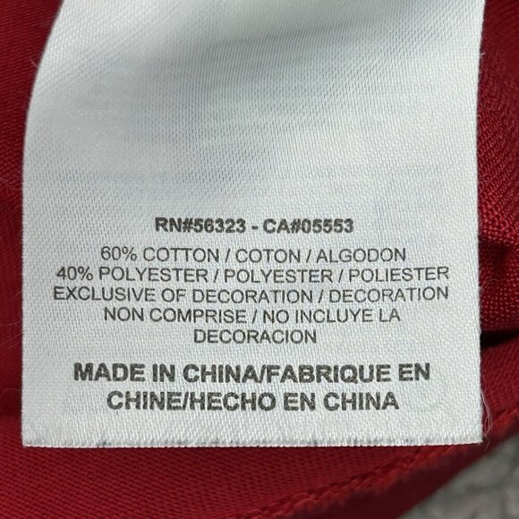 Nike Tiger Woods Polo Shirt Mens Large Red Dri Fit Embroidered Bird Golf Stretch - Picture 12 of 14